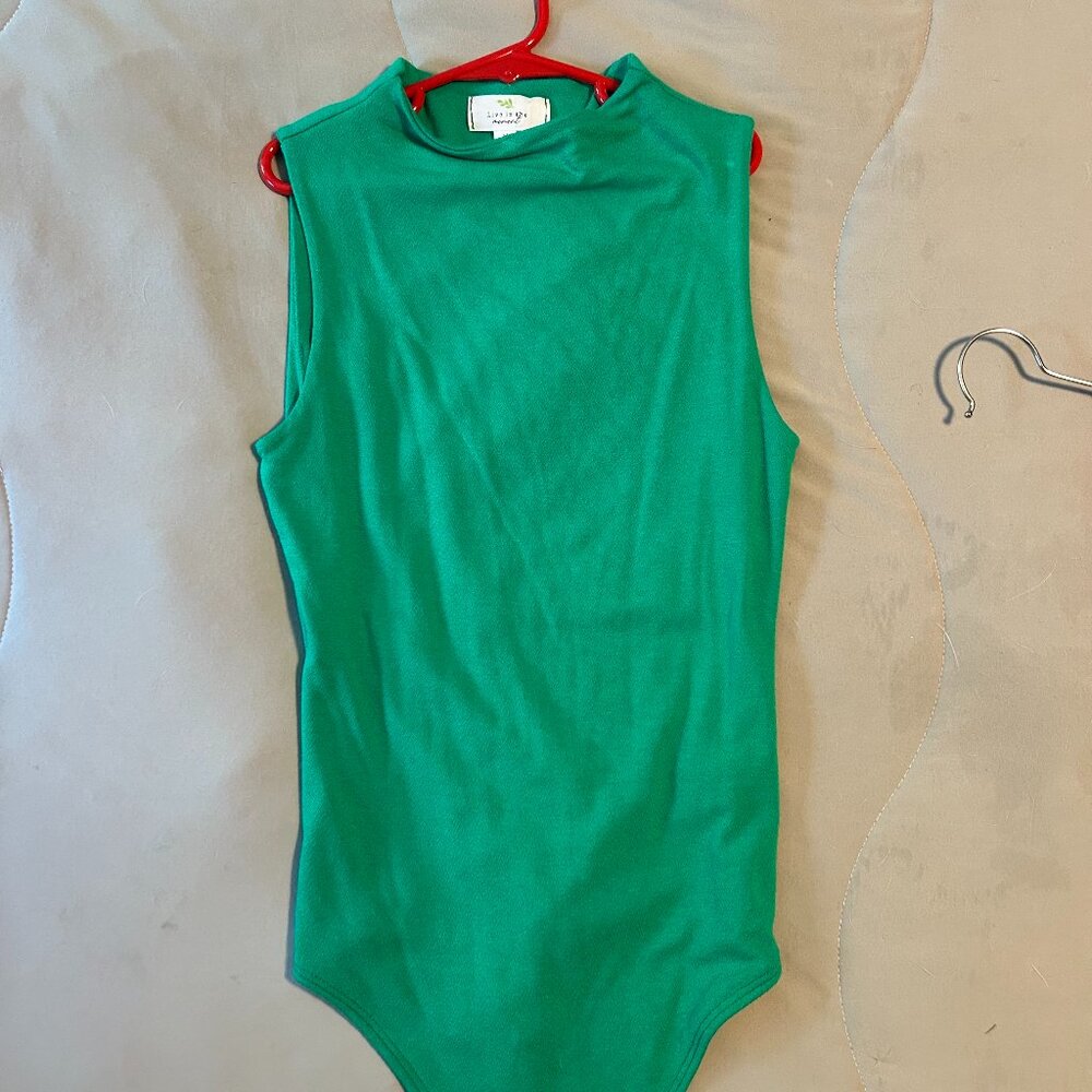 Green Tank Top Bodysuit medium
